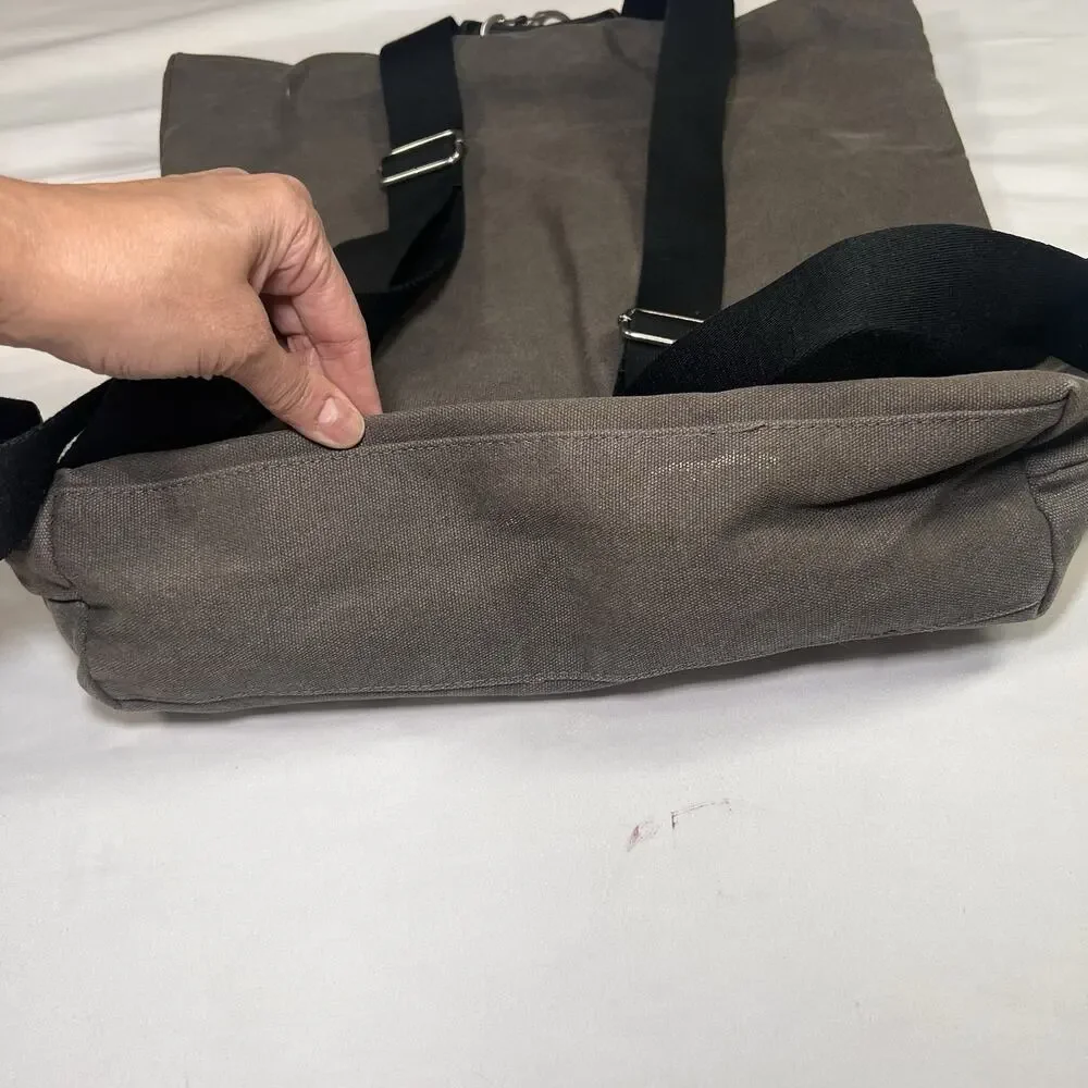 ART of SHAVING Backpack Large Gray Canvas Travel Utility Casual Logo Authentic